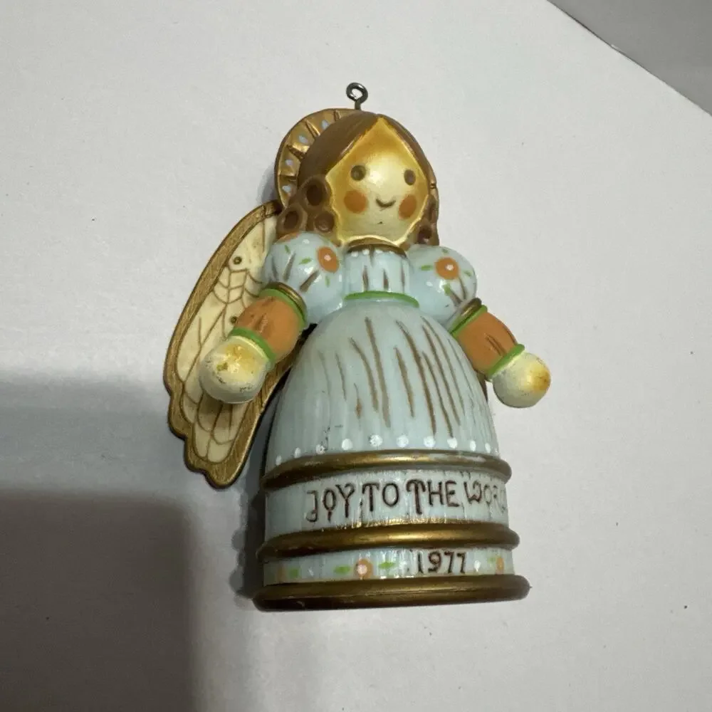 Hallmark Keepsake 1977 Yesteryears‎ Angel Ornament Joy to the World Vintage